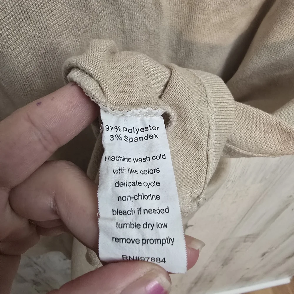 Tart Intimates Women's Tan Ruffle Sleeve Top Size XL - Picture 4 of 6